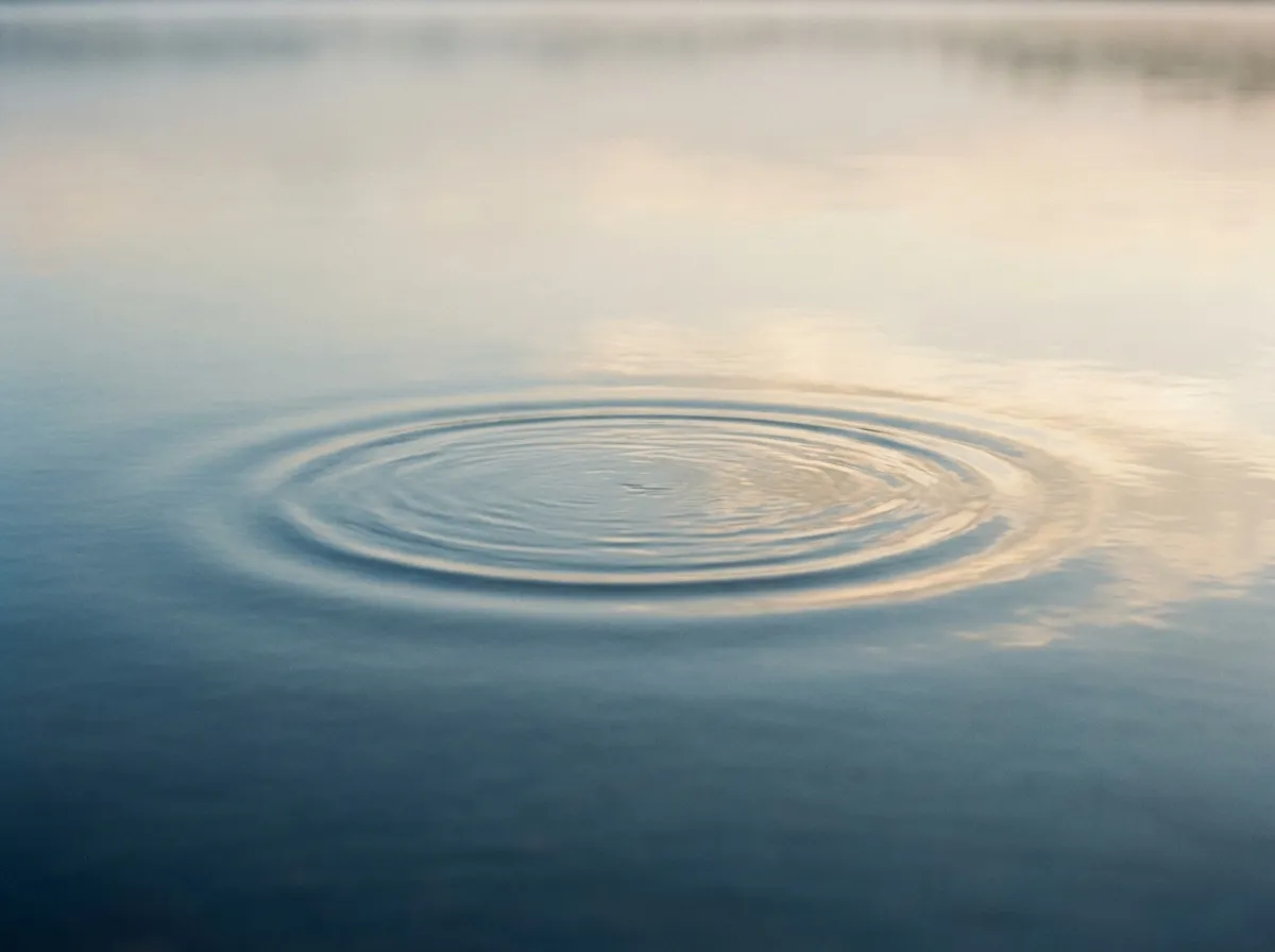 Clear lake, with surface rippling, representing hope and bible verses for anxiety